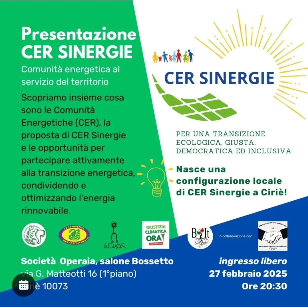 Presentazione Cer Sinergie a Ciriè